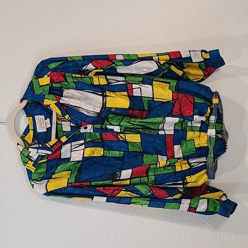 Vintage Da Rue of California pop art blouse size 12